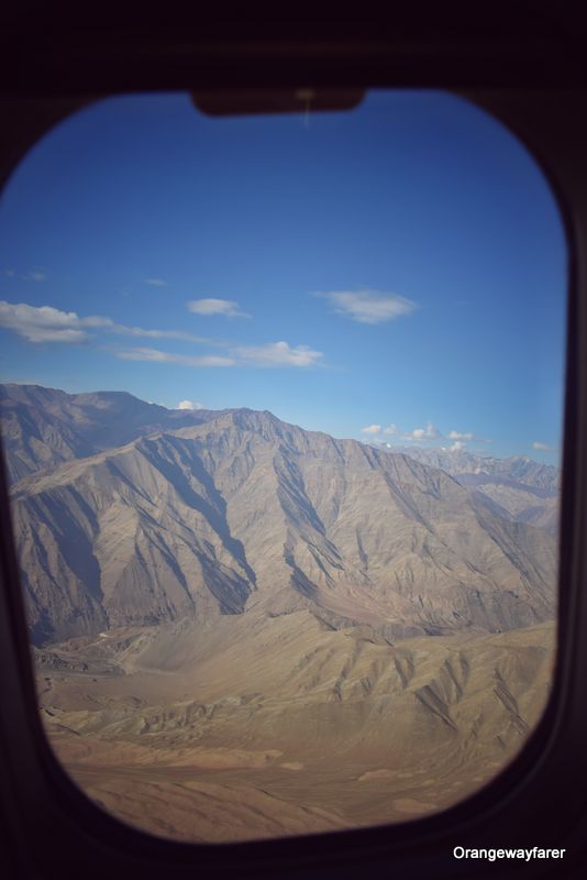 Ladakh as seen from the flight window