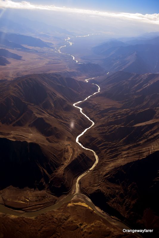 Zanskar river and Indus river confluence in Ladakh