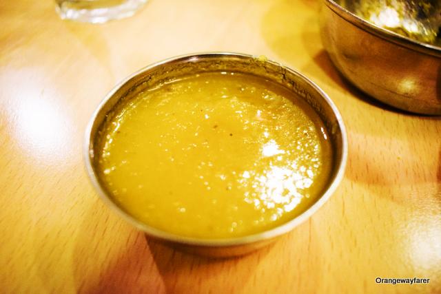 Pineapple Plastic Chutney served at the Kasturi restaurant in Kolkata