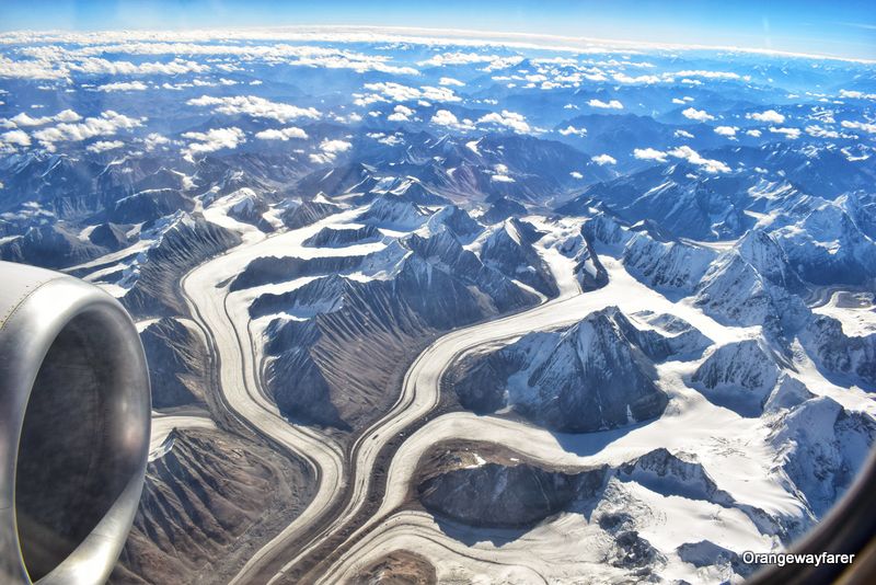 Glaciers over the Himalayas