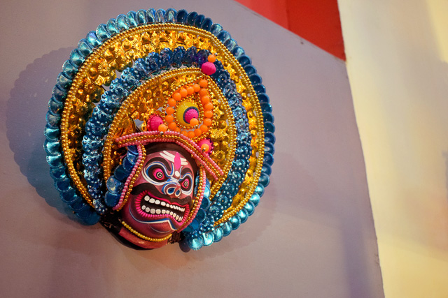 purulia Chhau mask used for decoration in Durgapuja