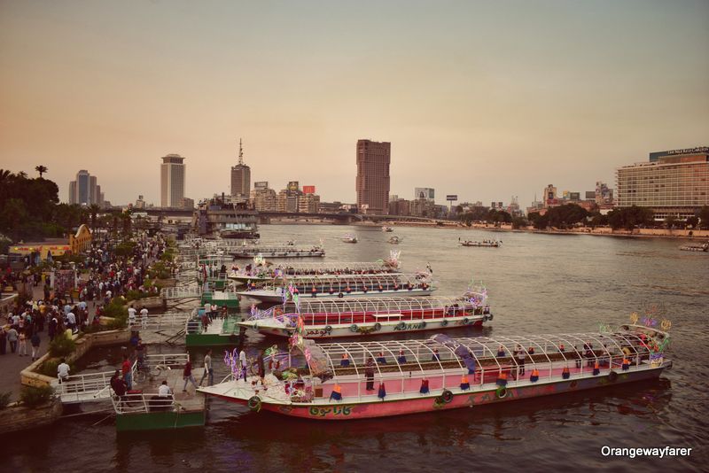 Sunset by Nile river