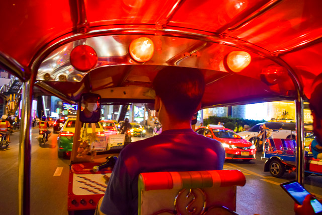 Tuk tuk ride Thailand