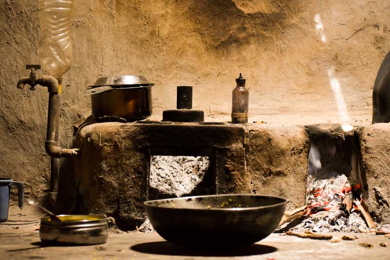 A rural kitchen in India: Purushwadi Travel Blog, eco tourism near Mumbai