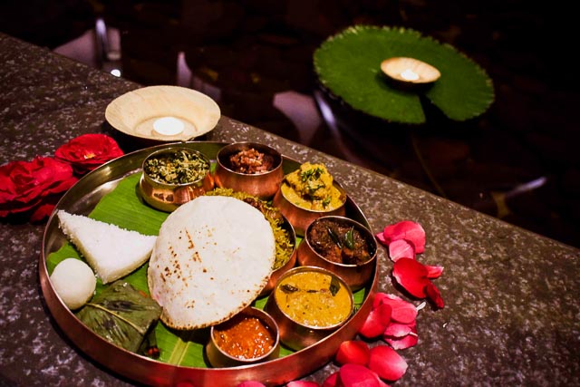 Traditional coorgi Thali: taj madikeri resort & spa, coorg madikeri, karnataka