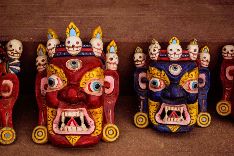 demon mask. tibetan mask