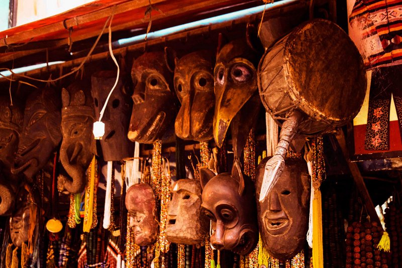 bird and animal mark of Nepal made of wood