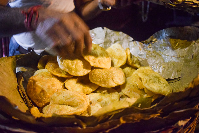 Kachuri in Kolkata sold at Decker's Lane street food