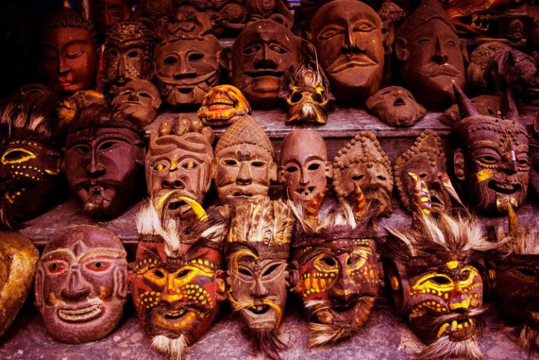 Traditional Masks of Nepal Tracing back the Origin Orange Wayfarer