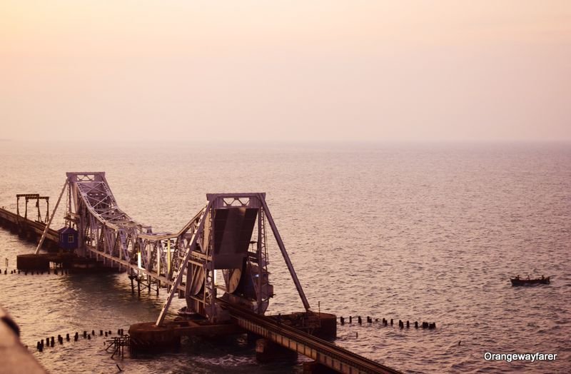 Pamban bridge during Sunset: Things to do at Rameswaram