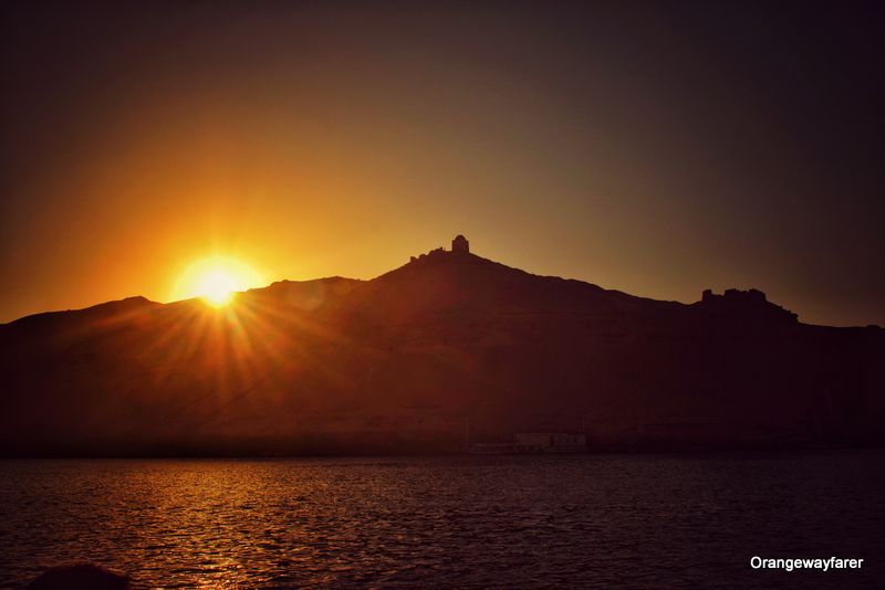 Such bright colors of Gold sunset in egypt