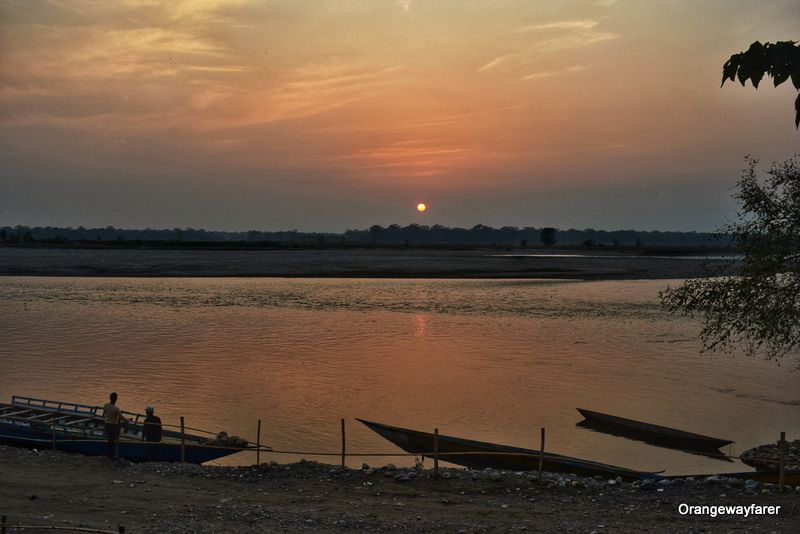 Sunset at Manas river