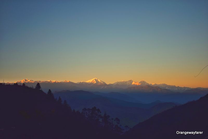 Sunset rays at Himalaya Arunachal Pradesh