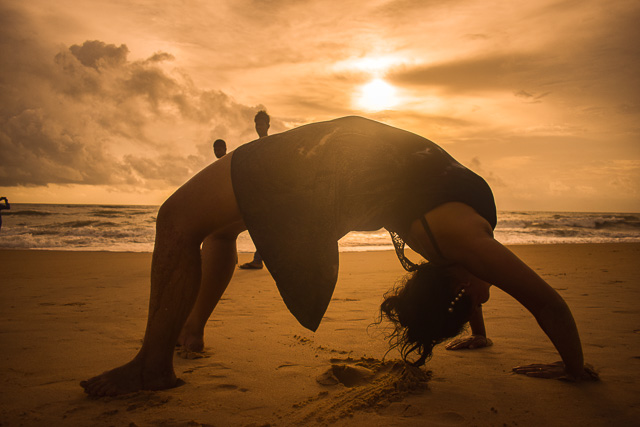 Yoga on the Goa beach