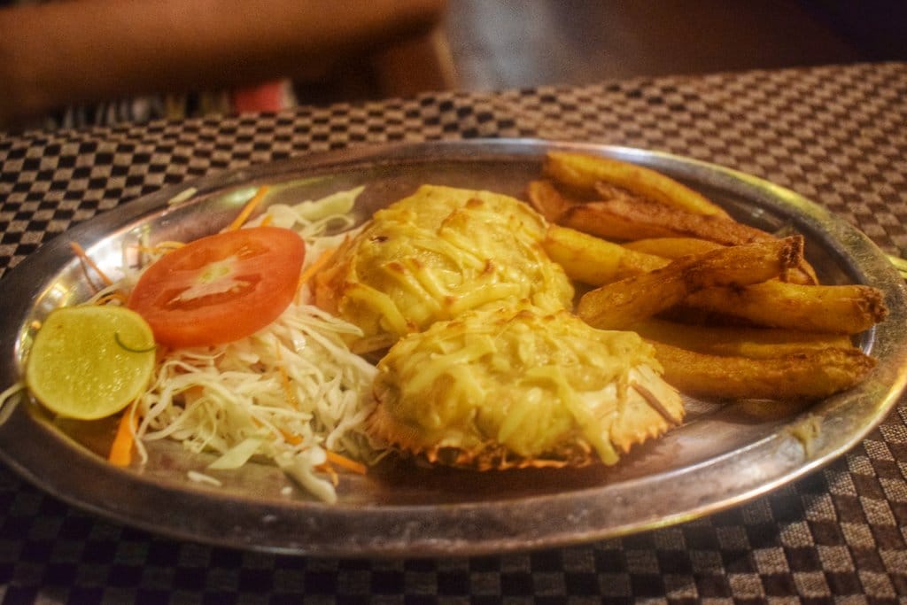 Cheese crab at Suza lobo, Baga: Best place to eat in Goa