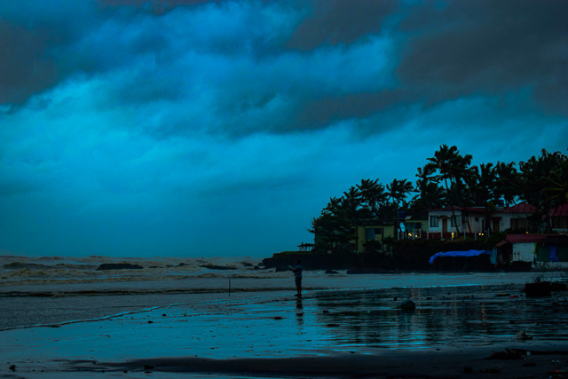 Cyclone kyarr in Goa and what happened after the rains: in front of Yab Yum Resort