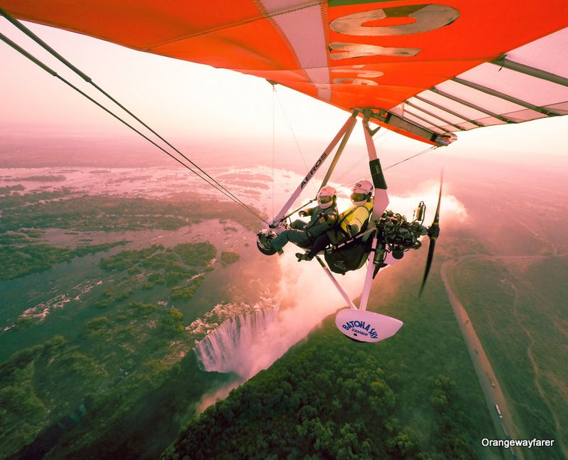 Microlight flight in Zambia