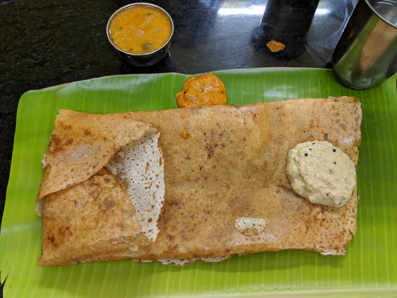 Dosa for dinner at Murugan Mess Rameswaram