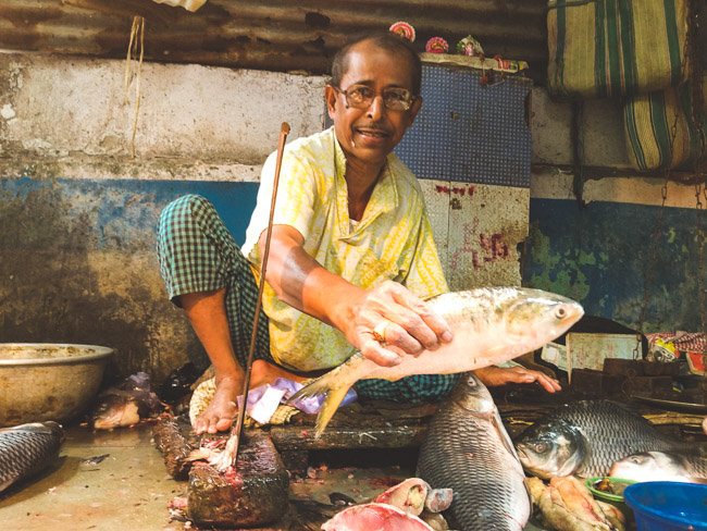 Fish Market in Kolkata, Bengali Cooking class in Kolkata: best hilsa fish in Kolkata!