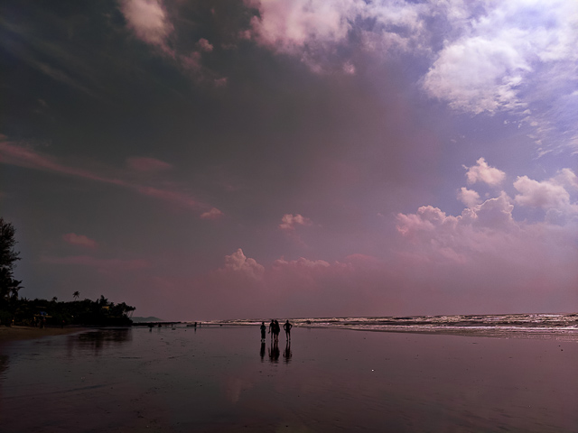 A beautiful sunset at Ashwem beach after Cyclone