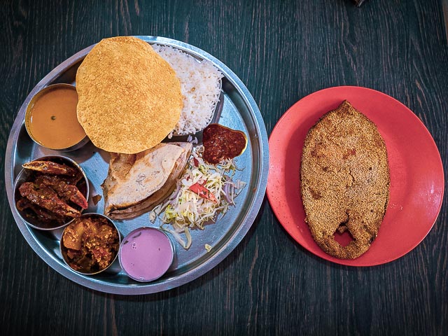 Konkani Thali in Goa. A Goa Fish Thali. what to eat in Goa