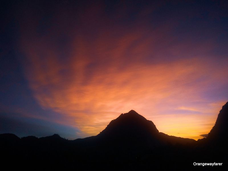 Sunset at Nam Ou village