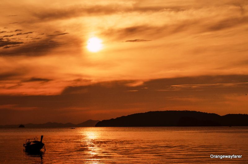 Sunset at Ao Nang Pier krabi