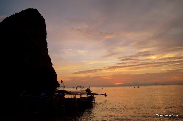 The boat, the rock at Railay beach