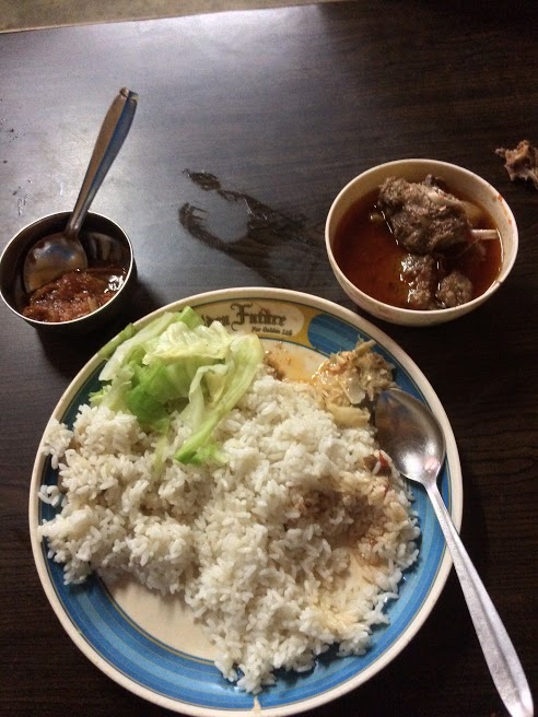 Kohima Naga thali with dog meat