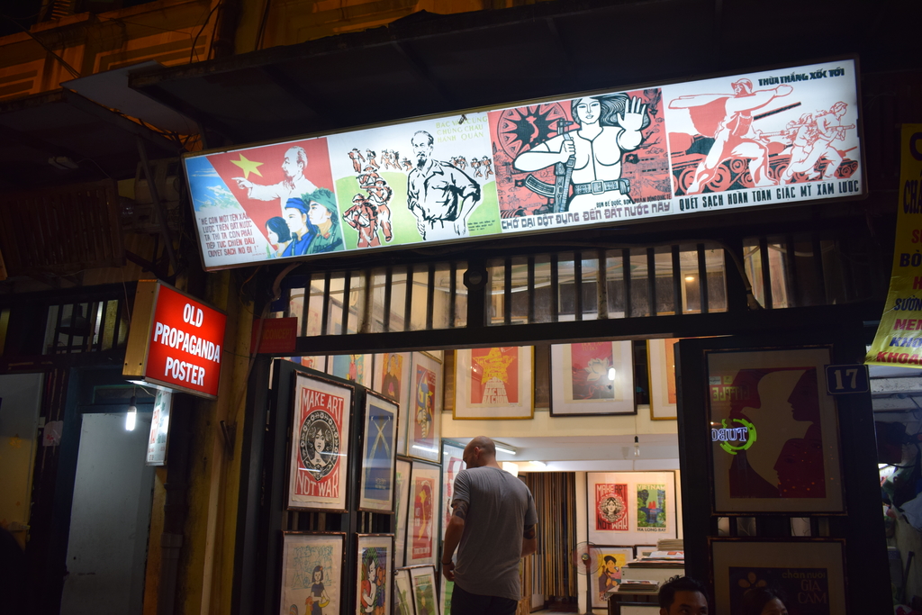 Old Propaganda posters, as seen in one alley of the old Quarter, Hanoi