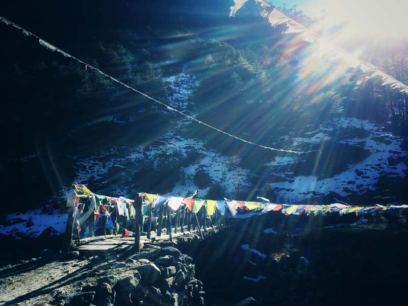 Nura Valley, once you have crossed Sela en route tawang, you will cross this planes. There is a mountain river flowing by the side, many army camps and makeshift bridges.