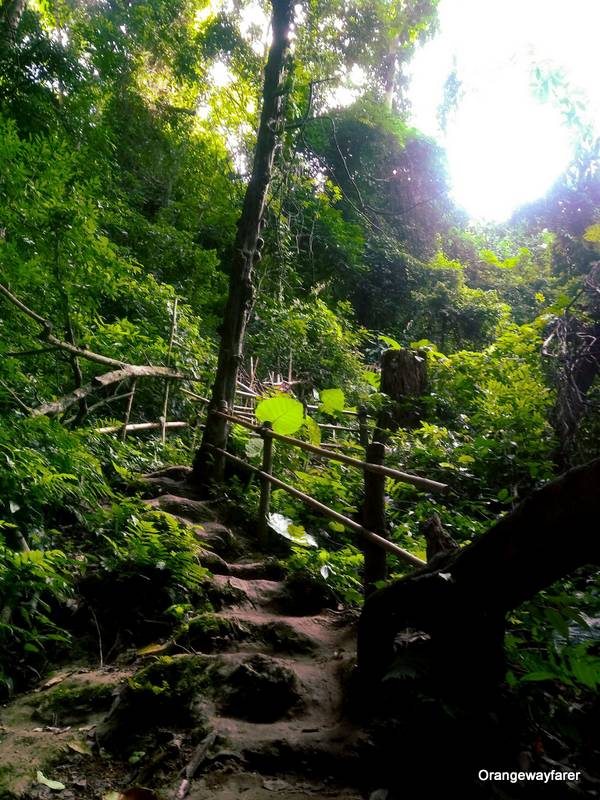 The way up to the top of Kuang Si Falls, Luang Prabang