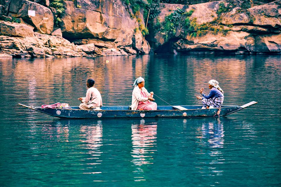 Dawki, the river in North east India with crystal clear water where we visited while traveling in Shillong for a week