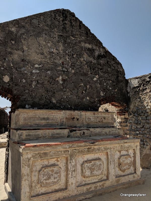 The make of the coral church at Dhanushkodi