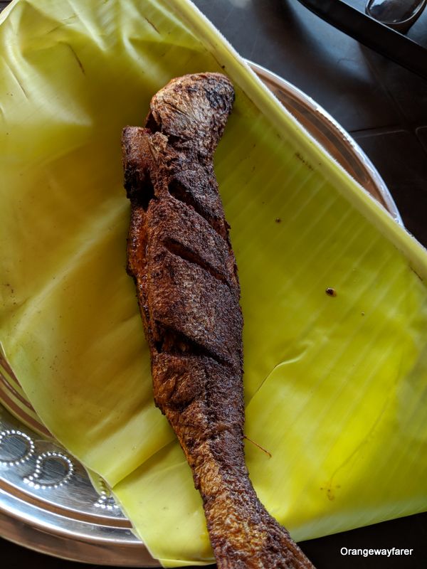 What to eat at Dhanushkodi: fried fish by the settlers. A few fishermen folks live in Dhanushkodi.