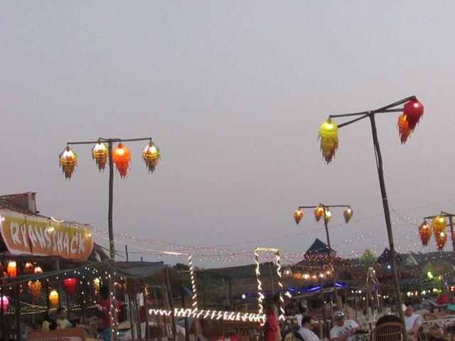 Shacks at Candolim beach