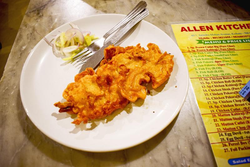 prawn cutlet at Allen Kitchen Kolkata