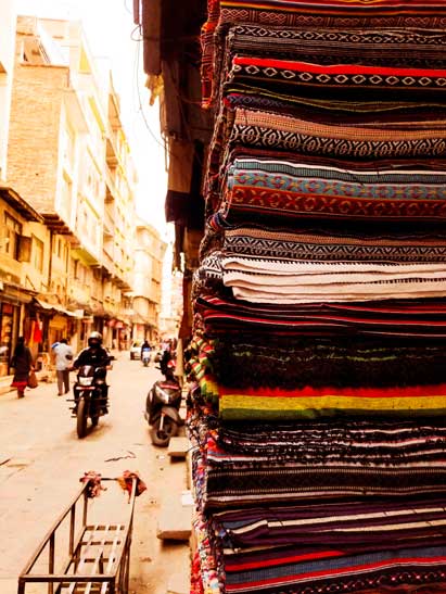 Hand woven fabric for sale in Kathmandu, Nepal