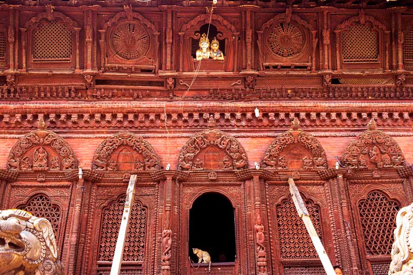 The SHiva temple at Durbar square kathmandu Nepal