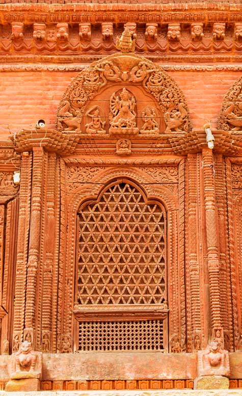 Woodwork at nepalese temple at Durbar Square