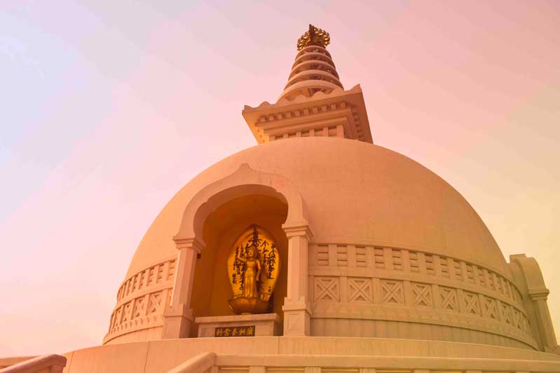 The peace pagoda at Lumbini