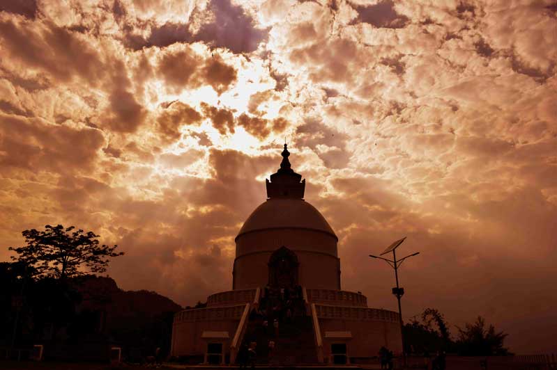 Peace pagoda hike in Pokhara