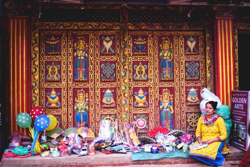 Boudha Stupa in Kathmandu, Nepal street photography