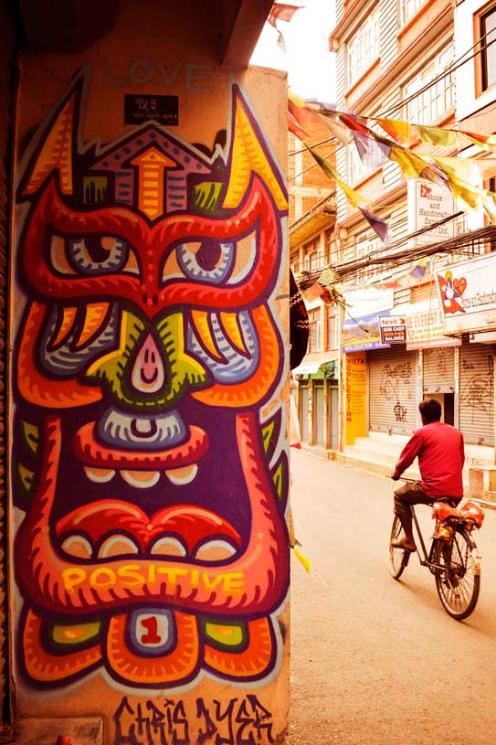 Thamel wall art graffiti