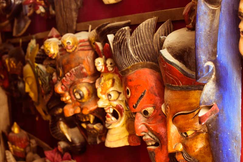 Various masks of nepal