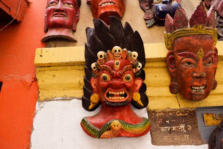 Traditional Masks of Nepal Tracing back the Origin Orange Wayfarer
