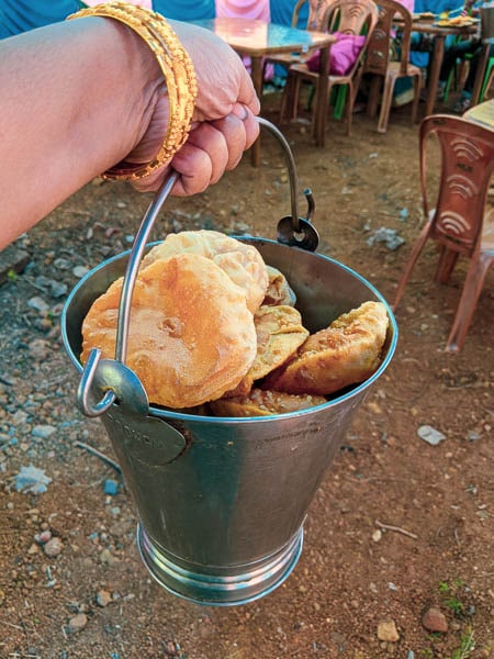 A bucket fiull of Kochuri: breakfast for Bengali wedding day