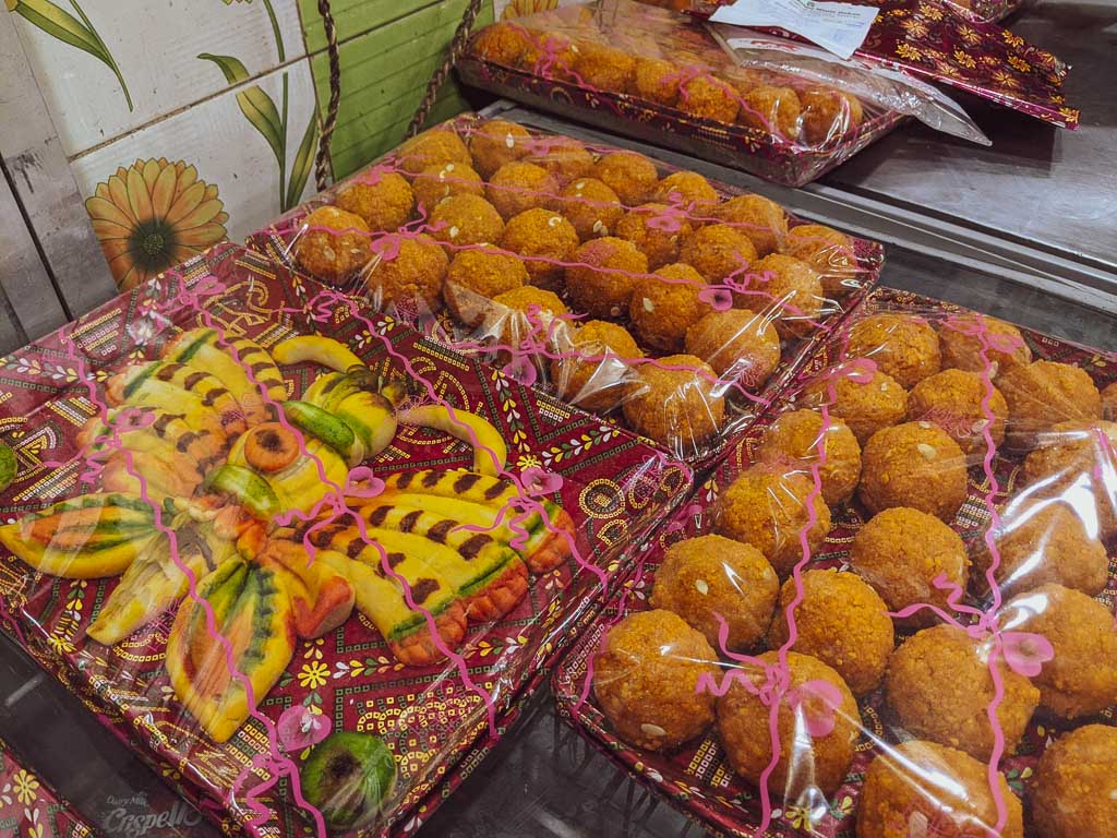 Totwo sweets in a bengali wedding