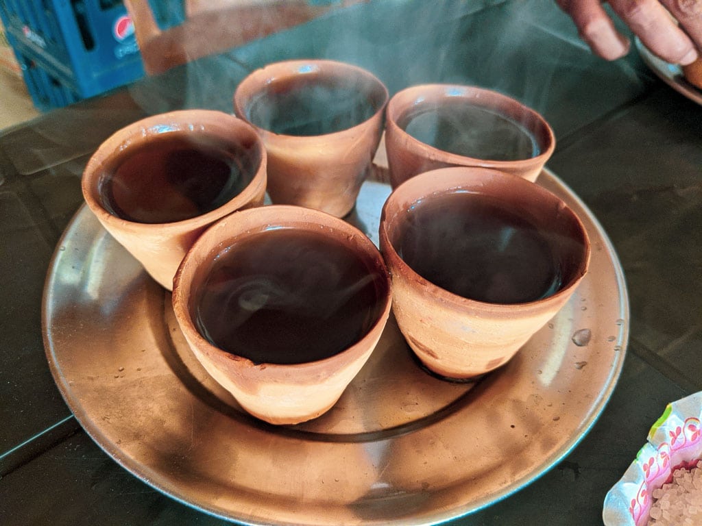 Cha in earthen pot, Indian chaye: sustainable practice of Indian rural area