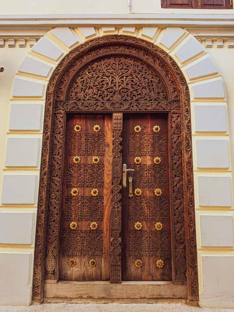 Indian door at Stone Town Zanzibar